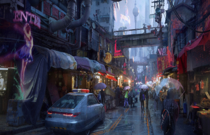 futuristic image of urban landscape